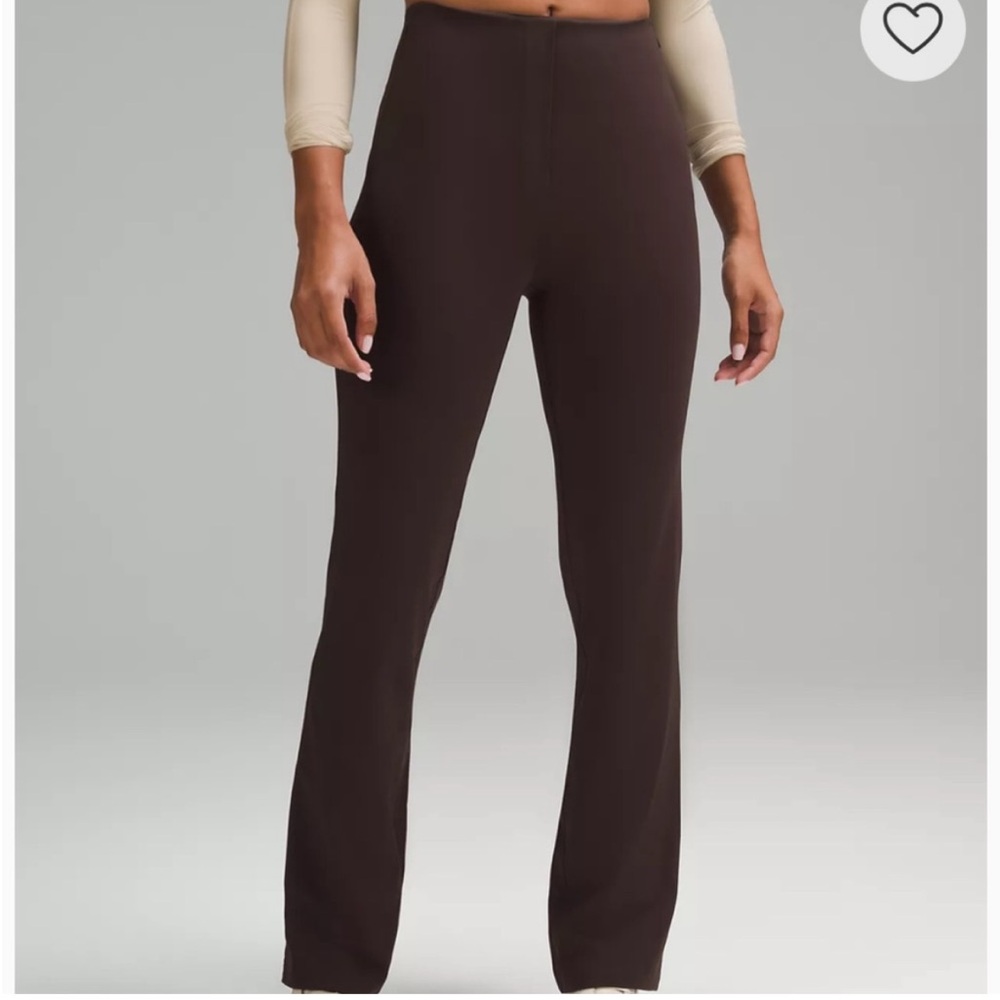 Lululemon Smooth Fit Pull On High Waisted Pant Brown sz 10